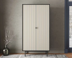 Шкаф двухдверный "Эмерсон (Emerson)" арт EM091/milky/L