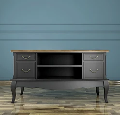 Комод под TV "Леонтина (Leontina)" в черном цвете арт ST9328BLK