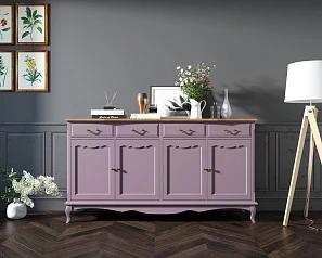 Комод "Леонтина (Leontina)" в лавандовом цвете с ящиками и дверками арт ST9345L