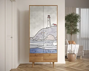 Шкаф двухстворчатый "Бербер (Berber)" арт BB16/Print_51