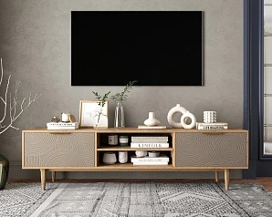 Комод "Лайн (Line)" с нишей низкий под TV R27/beige